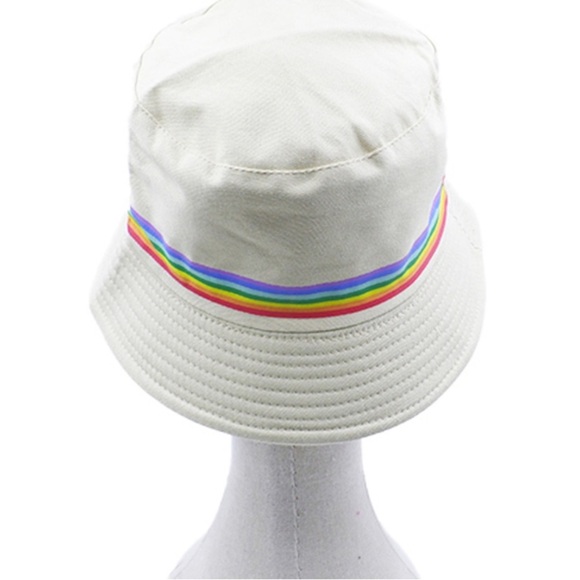 Rainbow Trim Bucket Hat - Picture 2 of 3